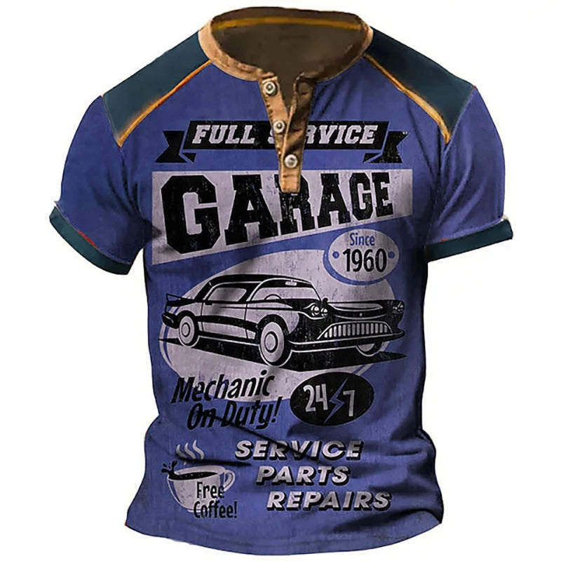 Vintage Garage Henley T-Shirt FC