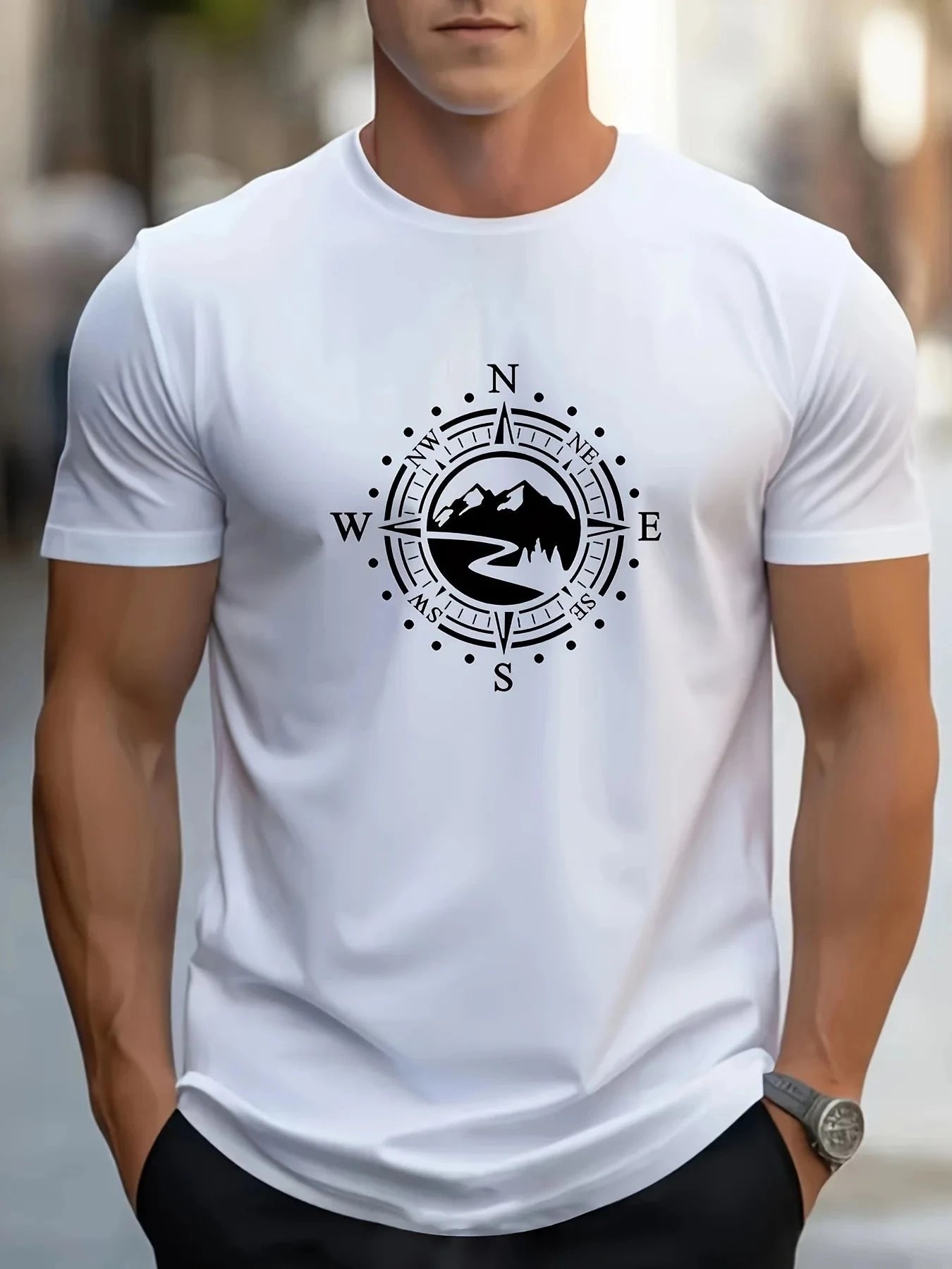 Compass Print Cotton Men FM