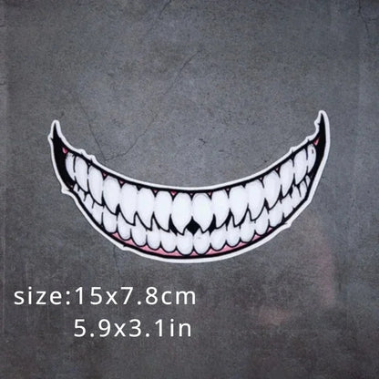 Crazy Smile Helmet Sticker FM