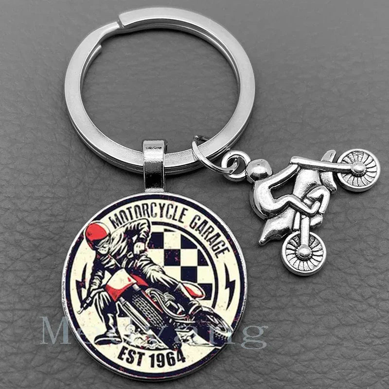 Motorcycle Rider Keychain FM