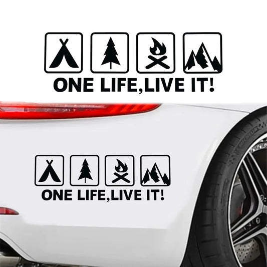 One Life Live It Camping Sticker FV