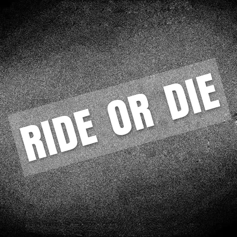 RIDE OR DIE Helmet Stickers FM