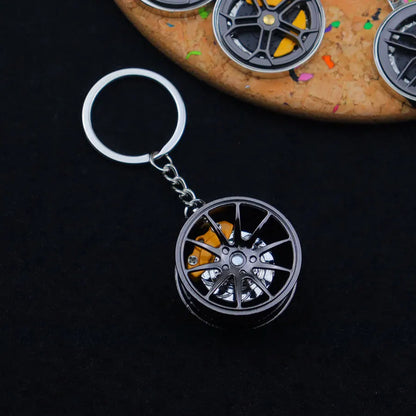 Multi-Spoke Alloy Wheel Keychain FC