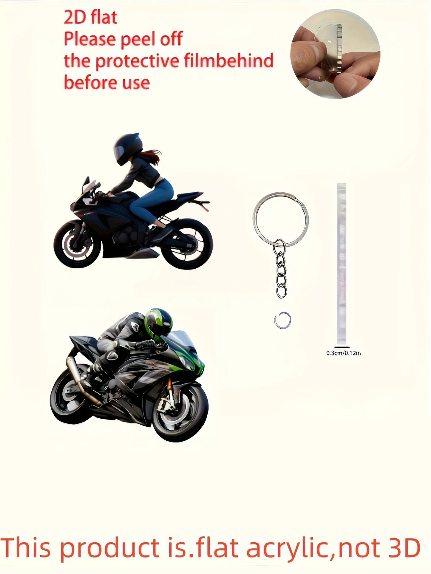 Motor Girl Keychain FM