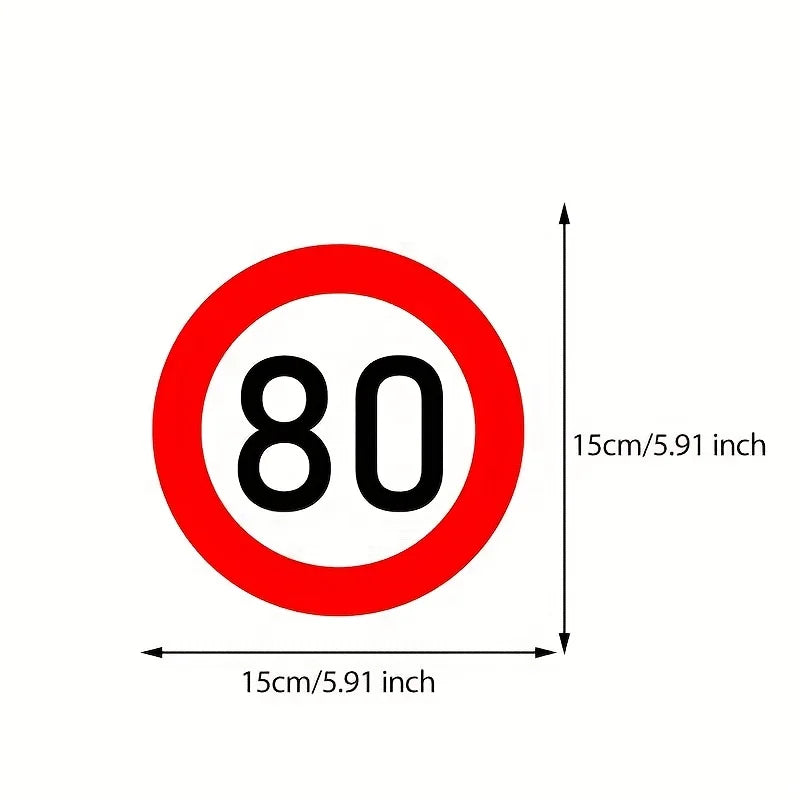 Circular Speed Limit Road Sign Decals FC
