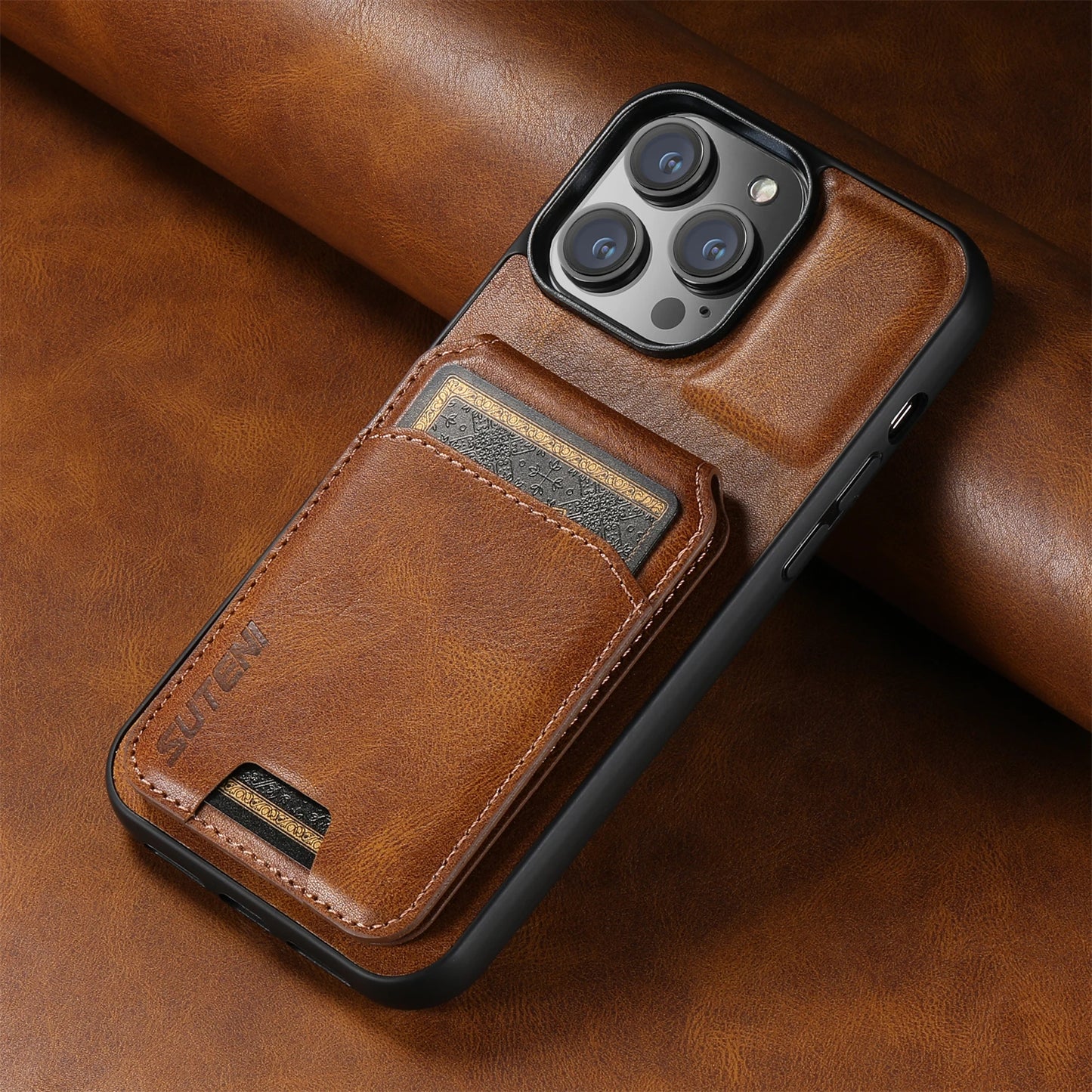 Leather Card Holder iPhone Case FM