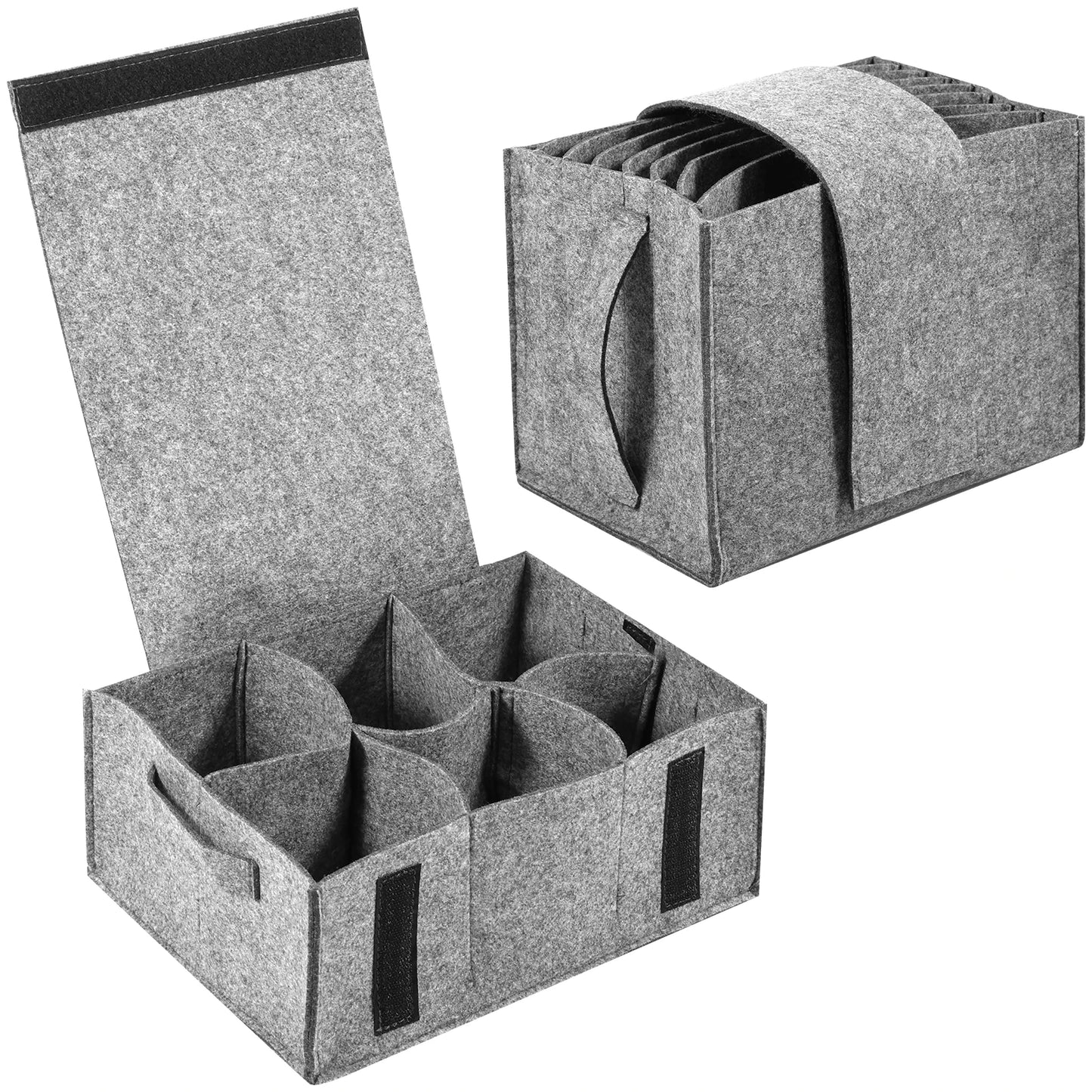 2Pcs Felt Plate & Cup Storage Organizer Set MV