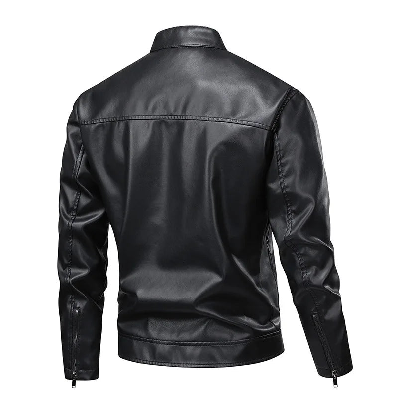 Man Leather Jacket Autumn FM