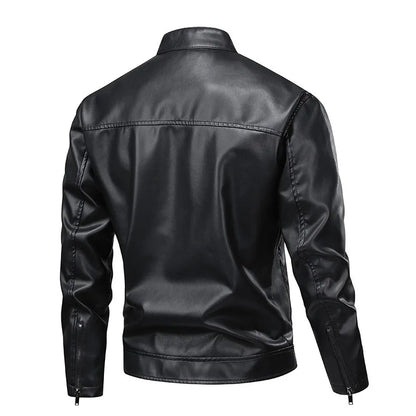 Man Leather Jacket Autumn FM