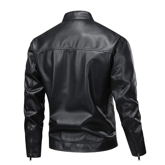 Man Leather Jacket Autumn FM