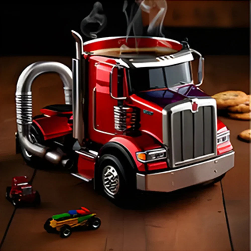 3D Semi-Truck Model Coffee Mug TS