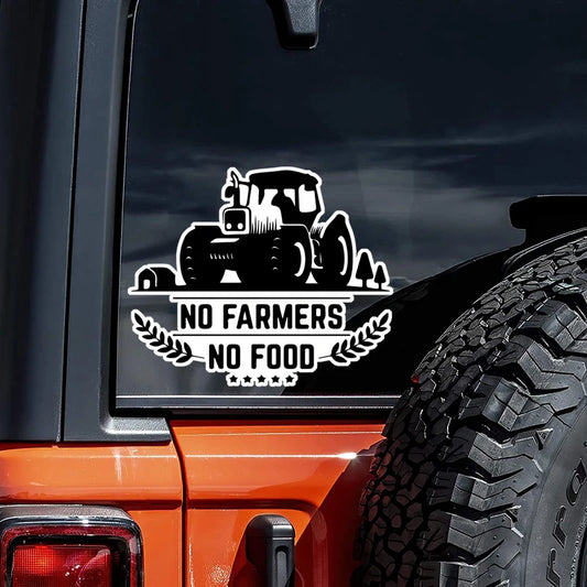 No Farmers No Food" Tractor Sticker AS