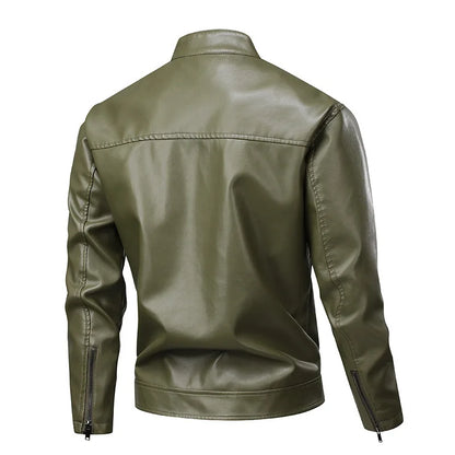 Man Leather Jacket Autumn FM