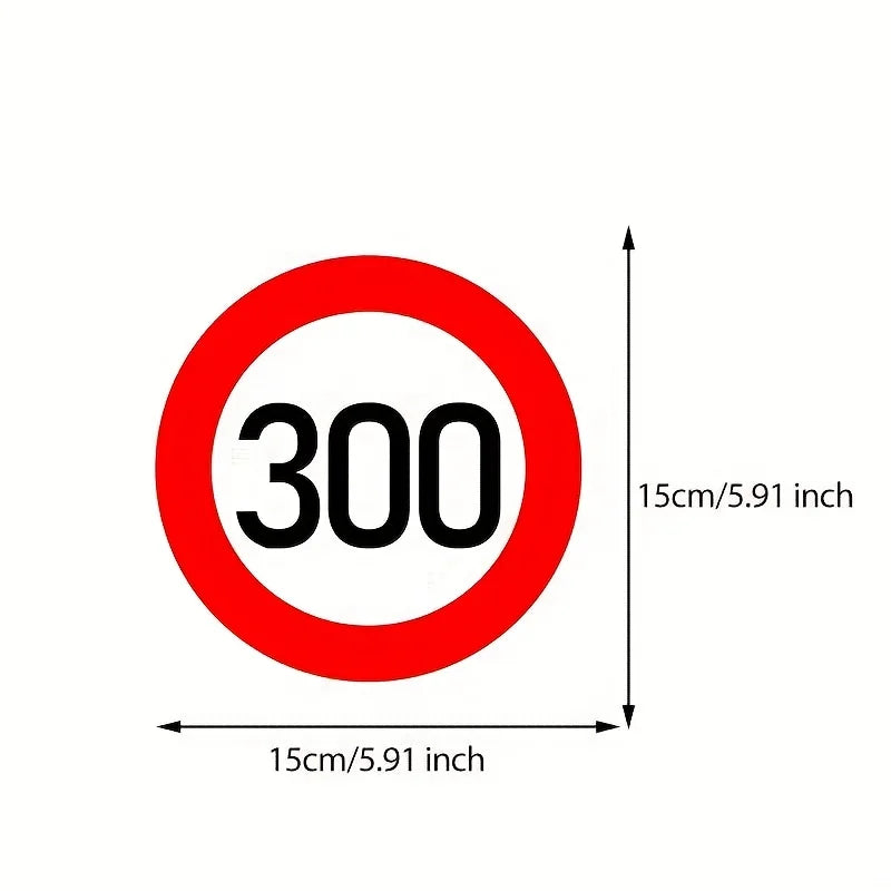 Circular Speed Limit Road Sign Decals FC
