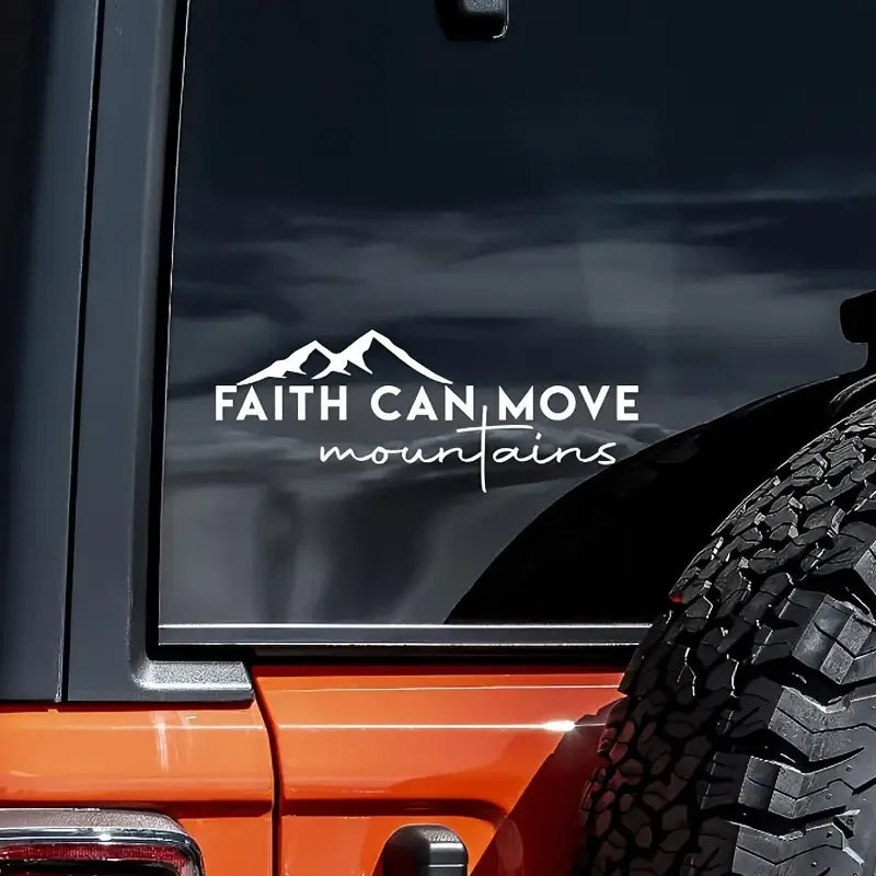 Faith Can Move Mountains Vinyl Decal MV
