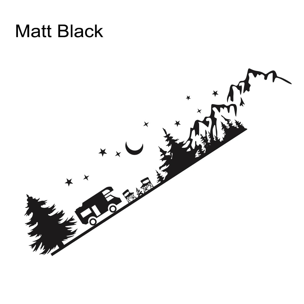 Mountain & Forest Campsite Graphic Decal MV