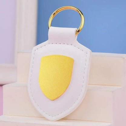 Luxury Shield Leather Keychain FC