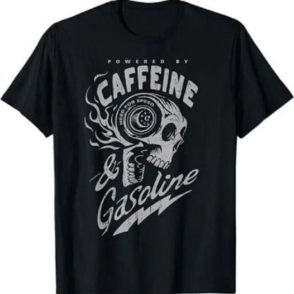 Skull Caffeine & Gasoline T-Shirt FM