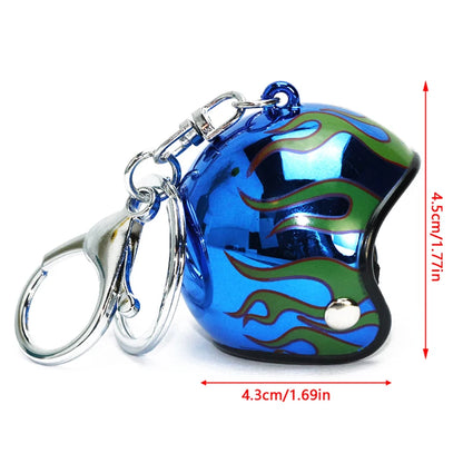 Motorcycle Helmet Metallic Keychain FM