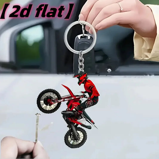 2D Motocross Keychain FM