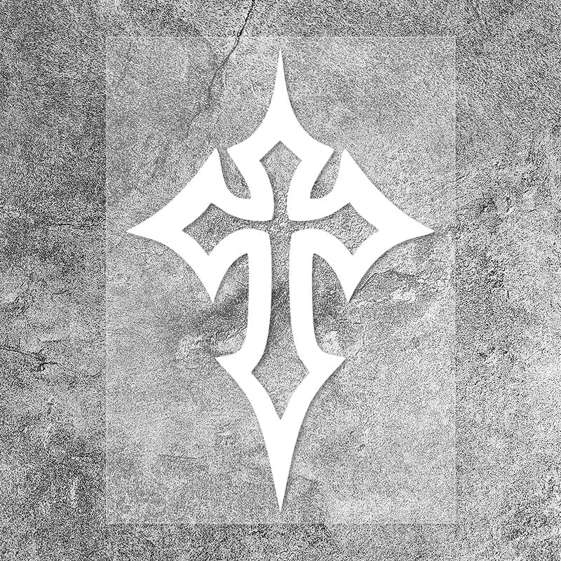 Cross Style Helmet Sticker FM