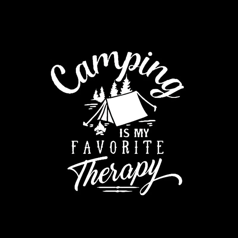 Camping Is My Favorite Therapy Funny Vinyl Decal MV