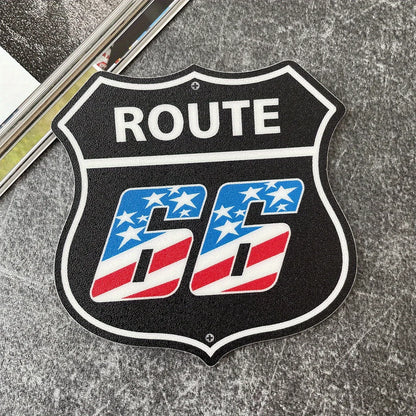 Motorcycle Route 66 Sign Stickers FM