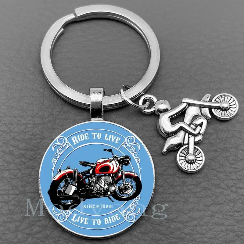 Motorcycle Rider Keychain FM
