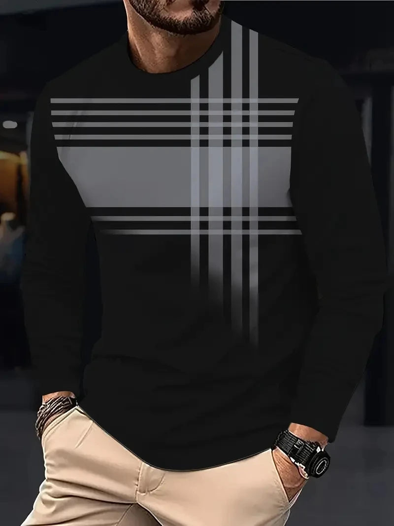 Casual Men’s Long Sleeve T-Shirt FM