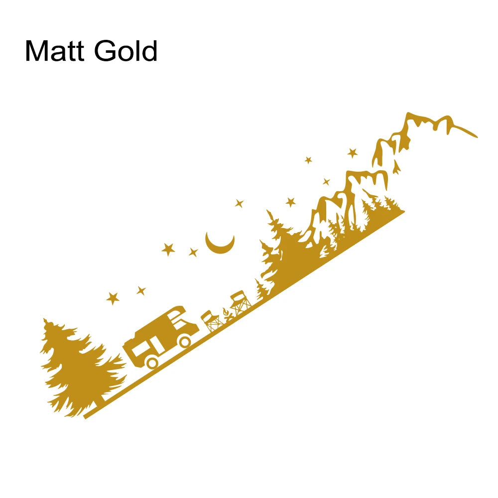 Mountain & Forest Campsite Graphic Decal MV