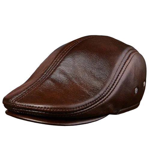 Genuine Leather Beret Men FM
