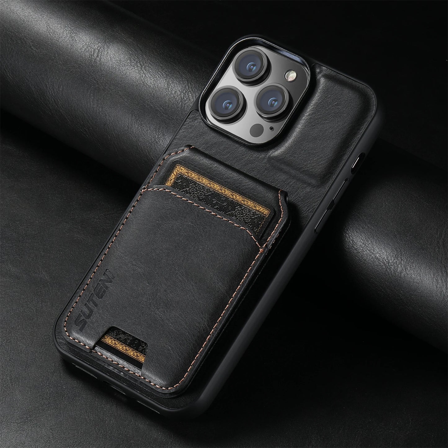 Leather Card Holder iPhone Case FM