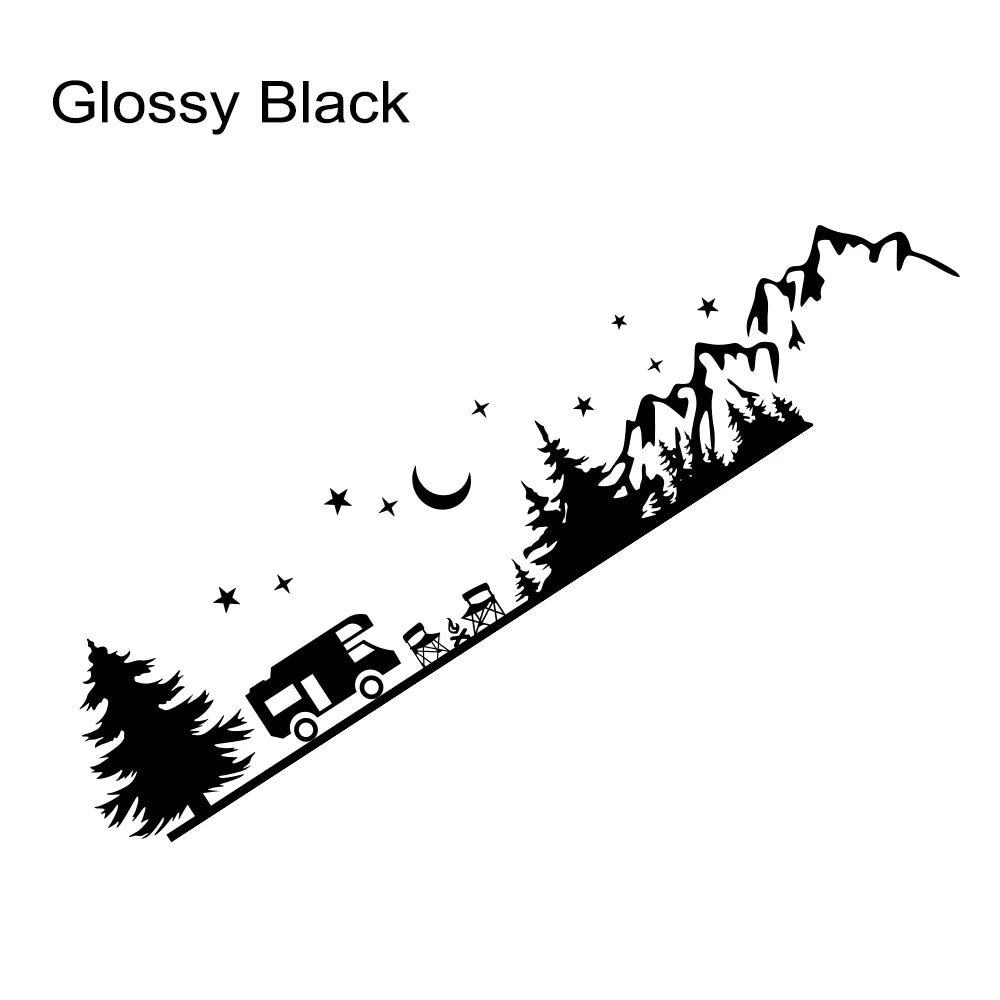 Mountain & Forest Campsite Graphic Decal MV