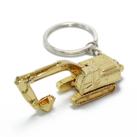 3D Alloy Excavator Keychain Pendant TS