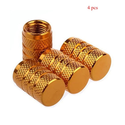 Knurled Aluminum Tire Valve Stem Caps FC