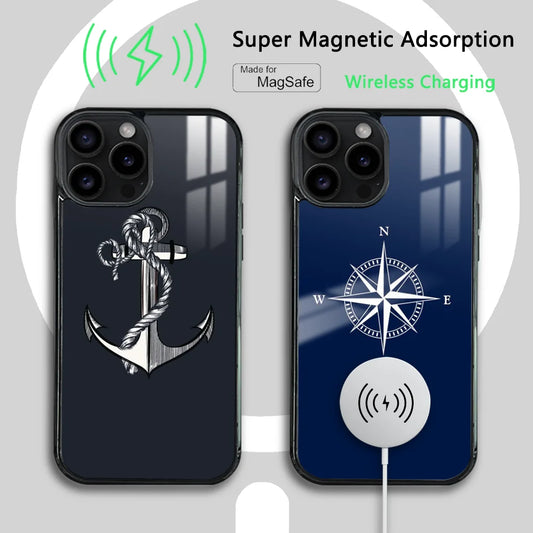 Anchor Compass Nautical iPhone Case FM