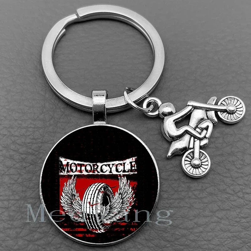 Motorcycle Rider Keychain FM