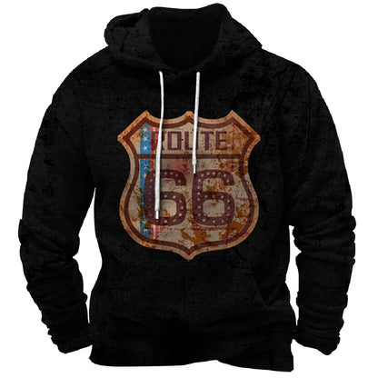 Vintage Hoodie Route 66 FM