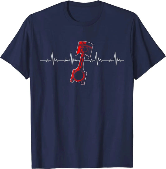 Engine Piston Heartbeat Mechanic T-Shirt FC