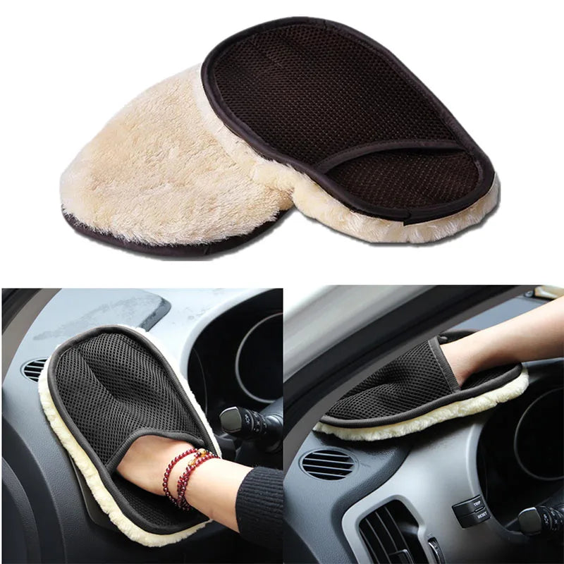 Soft Microfiber Wool Car Washing Glove FC