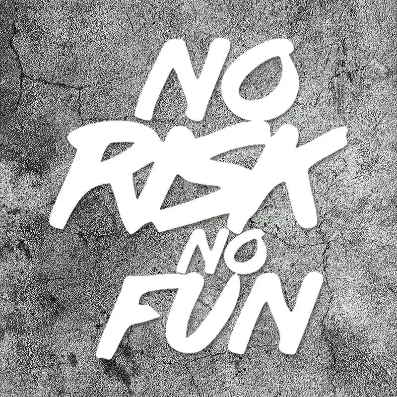 NO RISK NO FUN Motorcycle Stickers FM