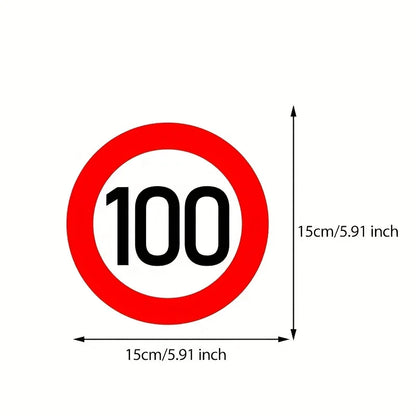 Circular Speed Limit Road Sign Decals FC