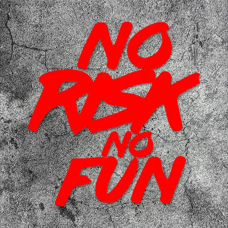 NO RISK NO FUN Motorcycle Stickers FM