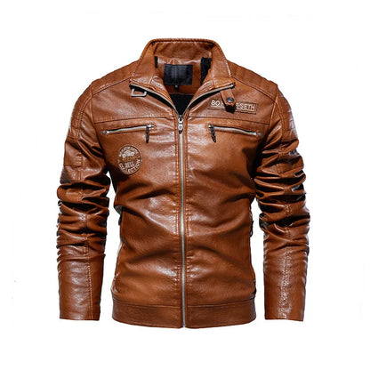 Motorcyclist Leather Jacket Men FM