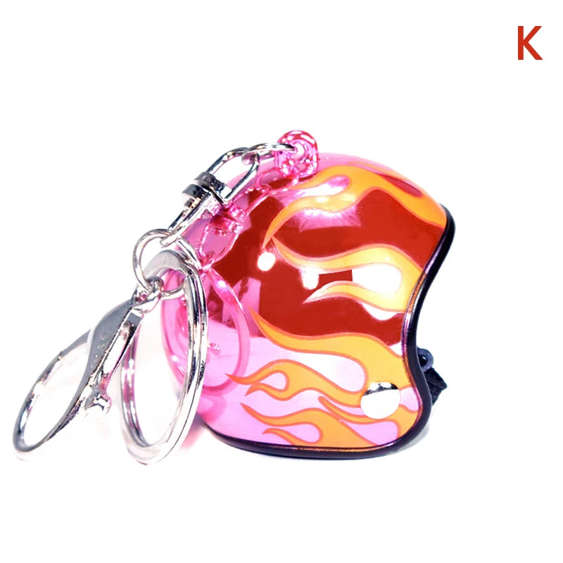 Motorcycle Helmet Metallic Keychain FM