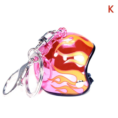 Motorcycle Helmet Metallic Keychain FM