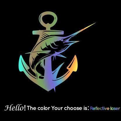 Anchor Fish Stickers Marine FM