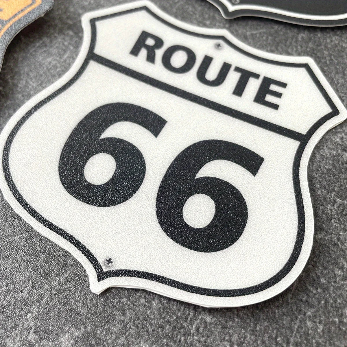 Motorcycle Route 66 Sign Stickers FM