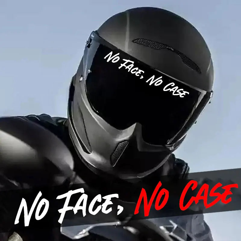 NO FACE NO CASE Helmet Stickers FM