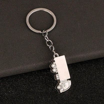 3D Metal Semi-Truck Keychain TS